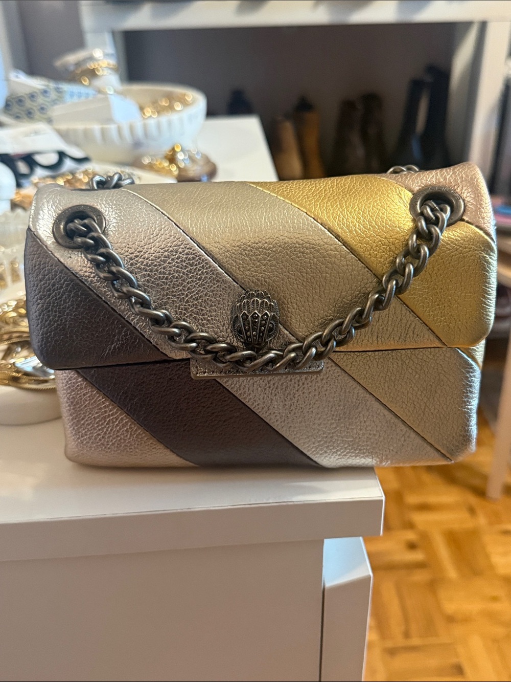 Kurt Geiger Quilted Leather Shoulder Bag